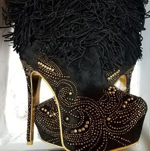 Black Suede Platforms